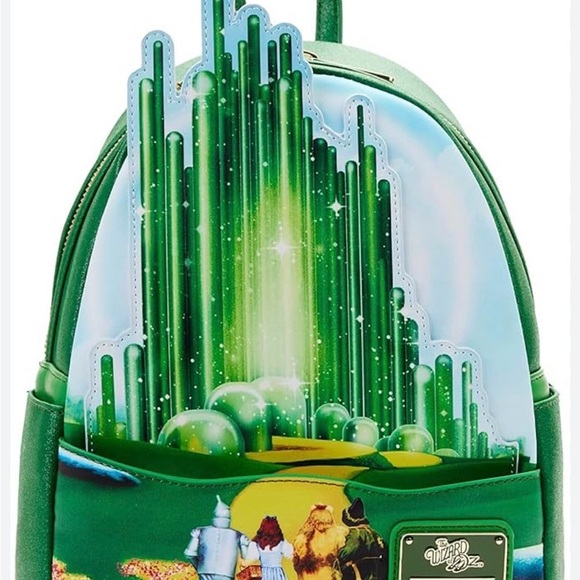 Loungefly Handbags - NEW Loungefly The Wizard of Oz Emerald City Glow-in-the-Dark Green Backpack